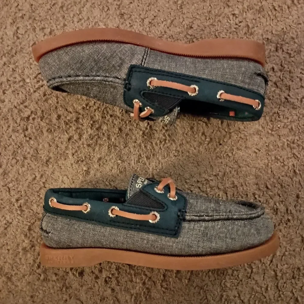 Sperry A/O Casual Boat Shoe Loafer Boys Toddler Size 10 M Chambray PRE-OWNED